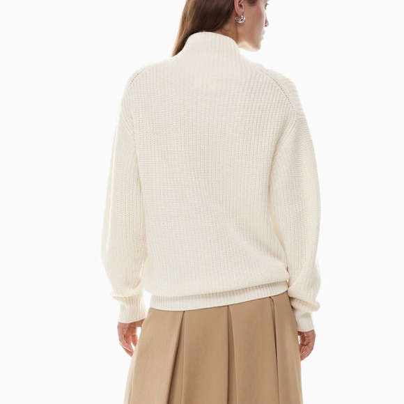 Aritzia Wilfred Montpellier Merino Wool Cream Textured Sweater Size Small - Picture 3 of 12